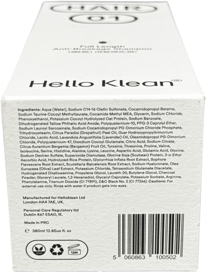 HELLO KLEAN Full Length Anti-breakage Hard Water Shampoo 380ML