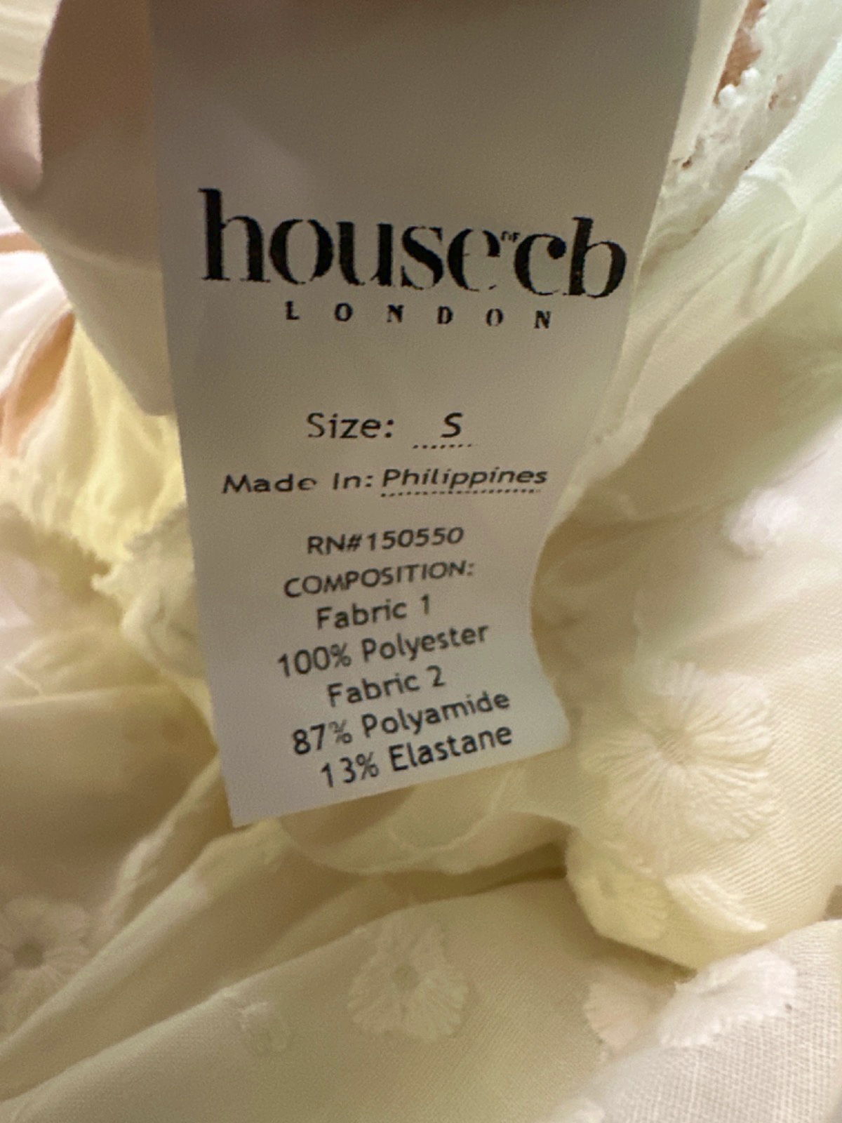 House of CB White Judy Dress UK S