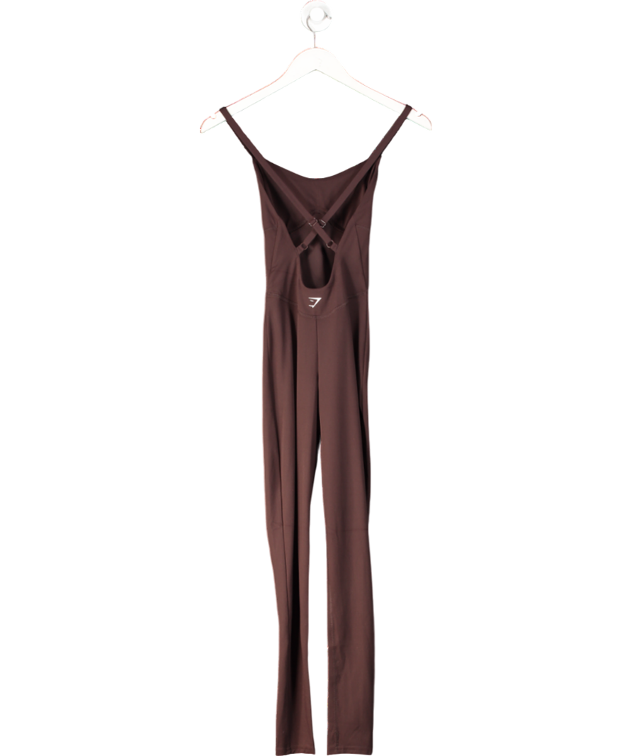 gymshark Brown Strappy All In One Full Length UK XS