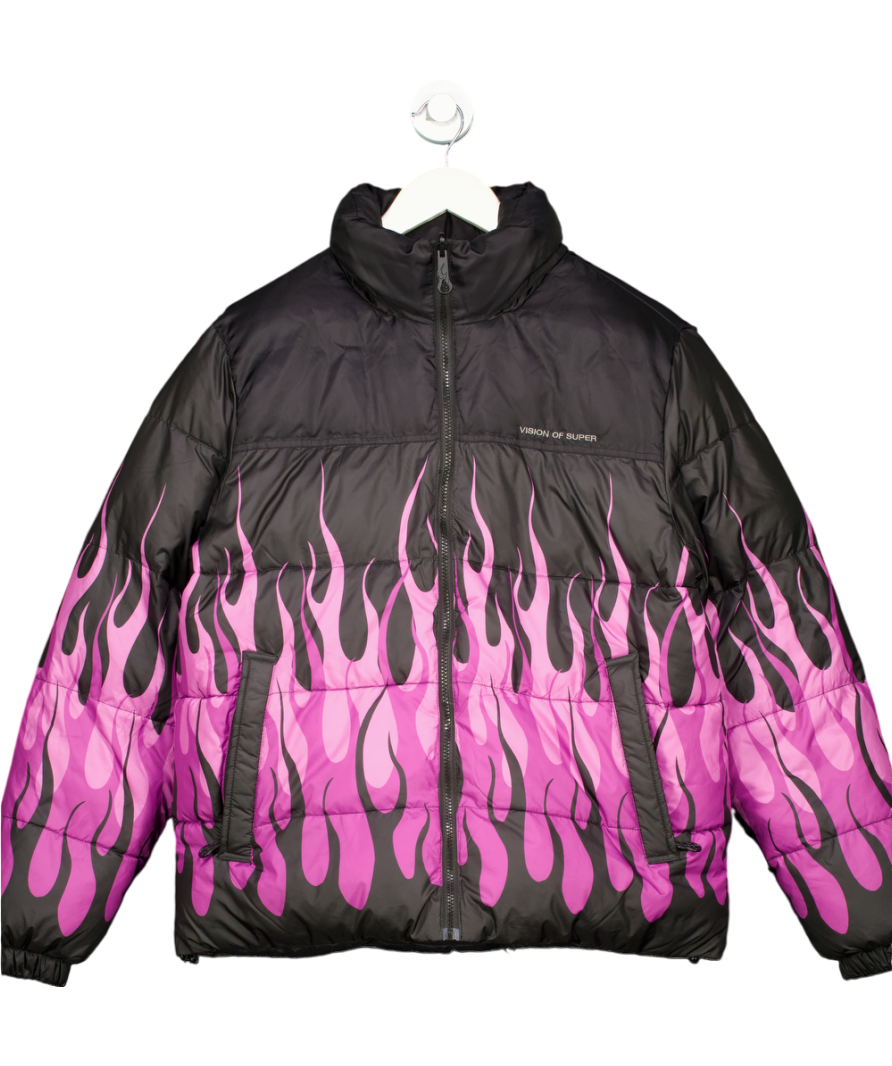 Vision Of Super Black Purple Flame Puffer UK S