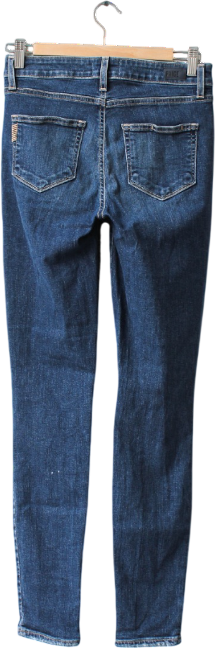 PAIGE Mid Blue Hoxton Ultra Skinny Ripped Knee Jean W26