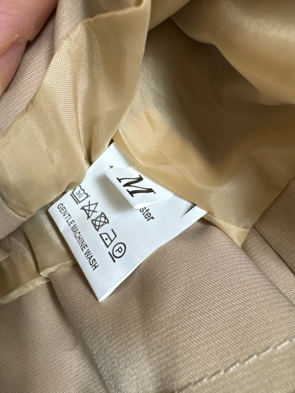 Beige Cropped Trench Coat UK M