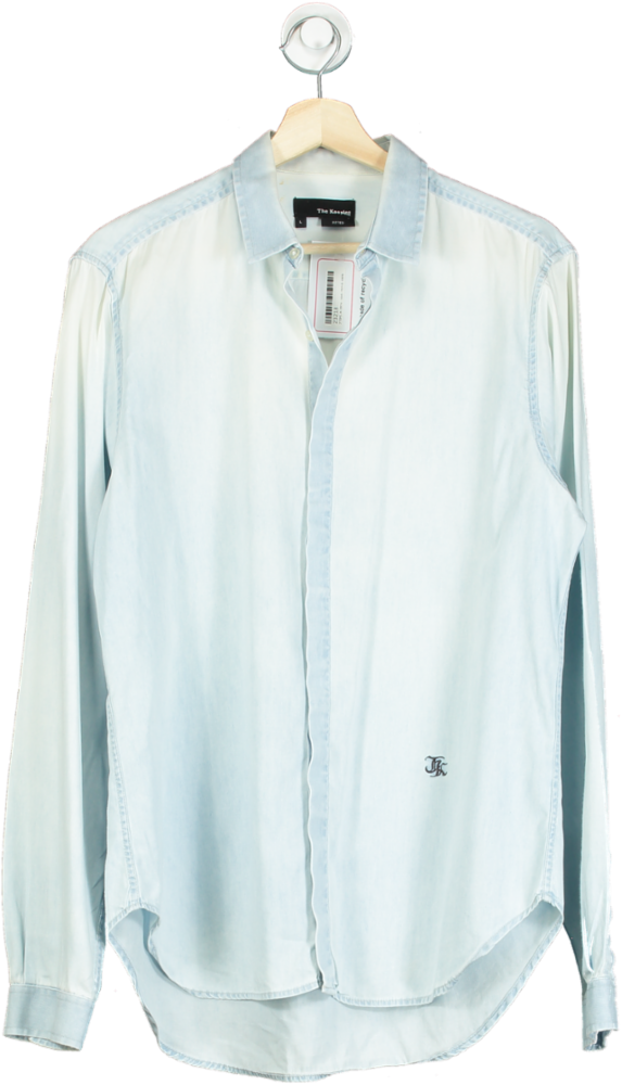 The Kooples Light Blue Denim Shirt UK L