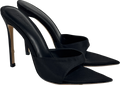 House of CB Bella Black Satin Pointed High Heel Mules UK 3 EU 36 👠