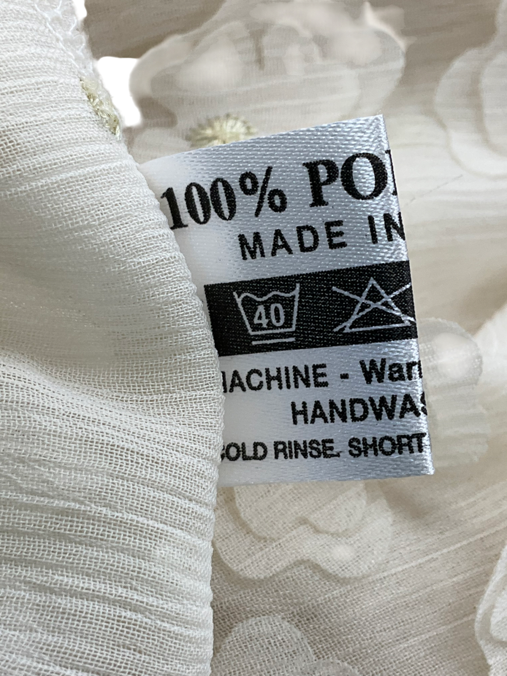 Minkie Cream Flower Detail Blouse UK S