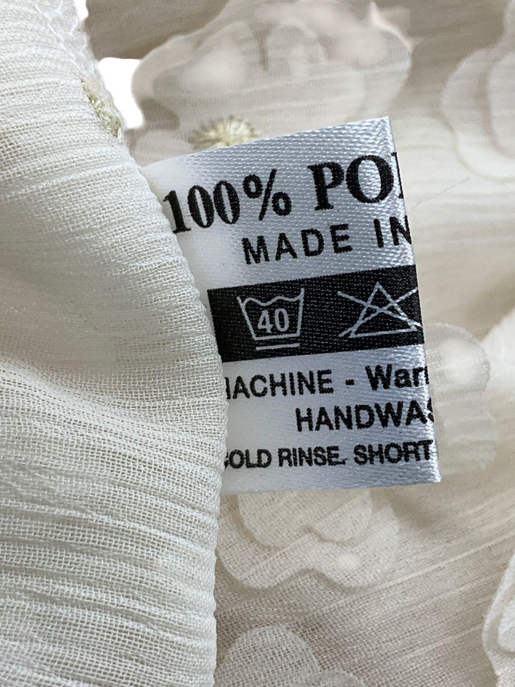 Minkie Cream Flower Detail Blouse UK S