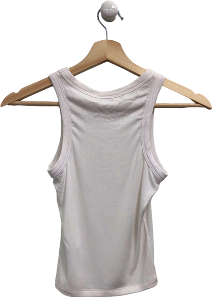 Laud White Ribbed Tank Top S