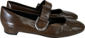 Charles & Keith Brown Gabine Leather Mary Janes UK 4 EU 37 👠