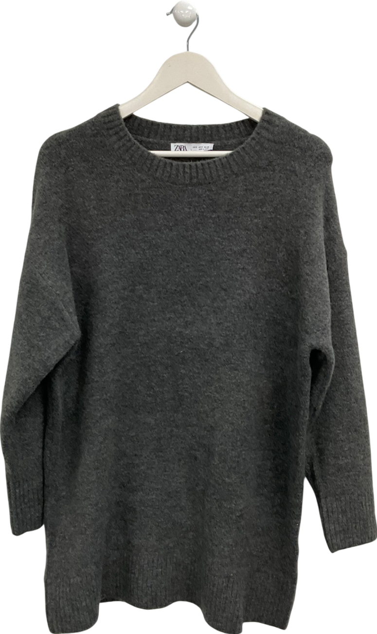 ZARA Grey Relaxed Jumper UK S