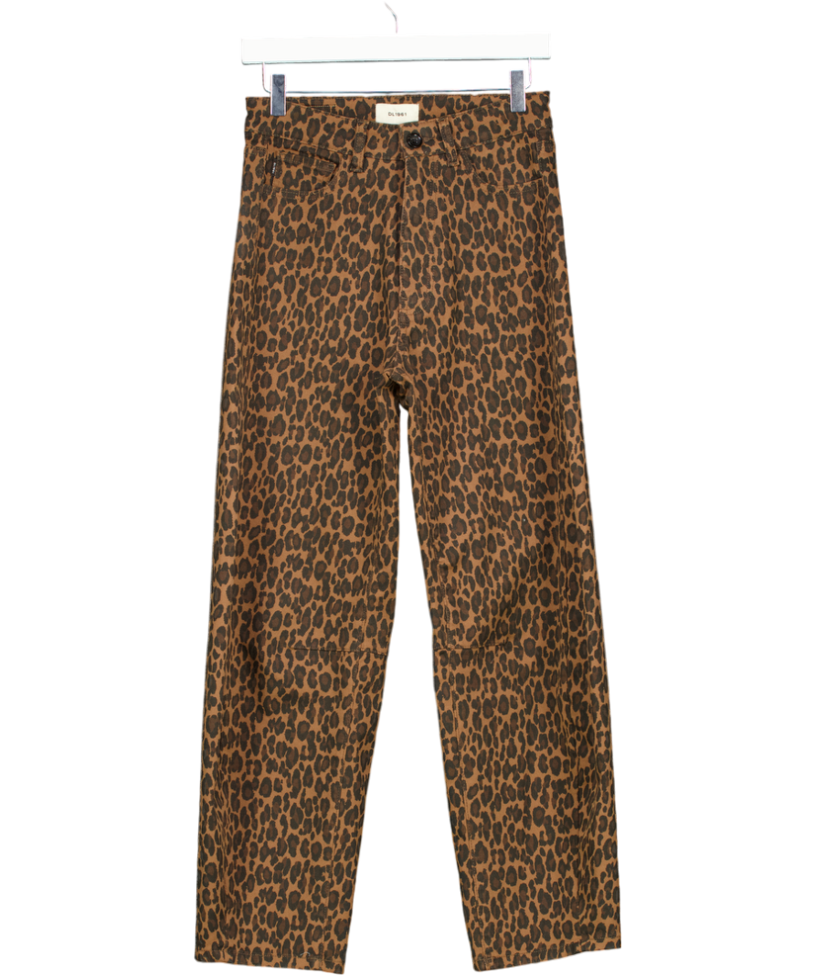 DL1961 Brown Miro Barrel High Rise 28" Jeans W24