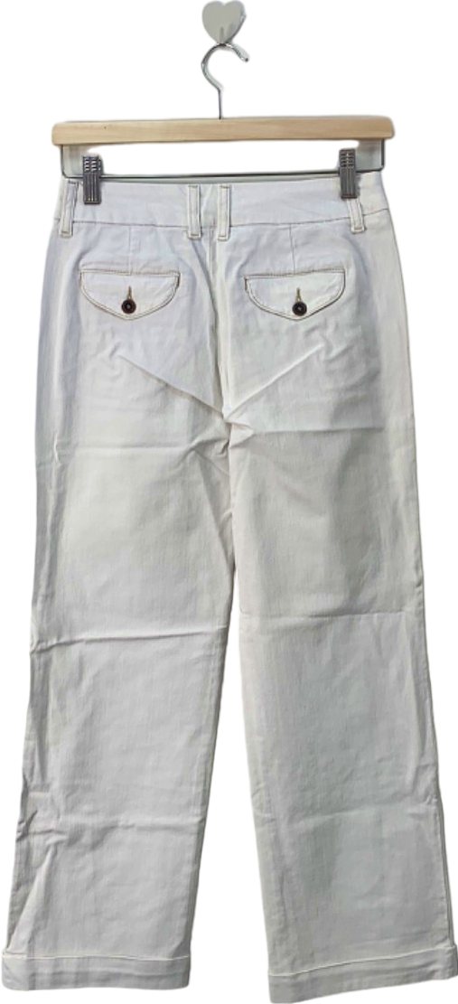 Boden White Cropped Trousers UK 6P