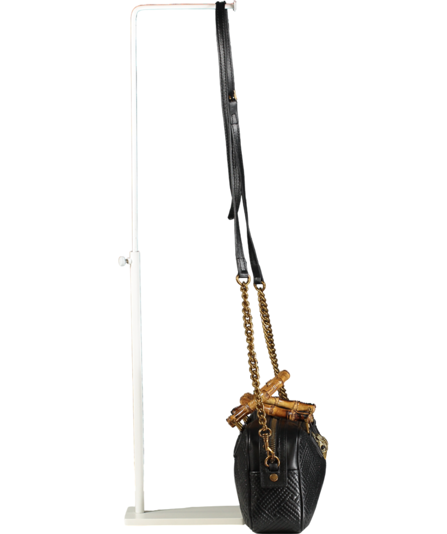 Kurt Geiger Black Mini Bamboo Bag