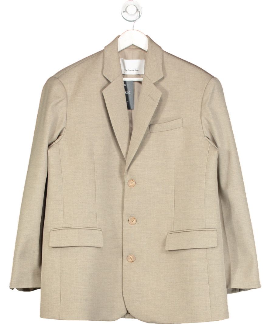 FRANKIE SHOP Beige Gelso Oversized Blazer UK XS/S
