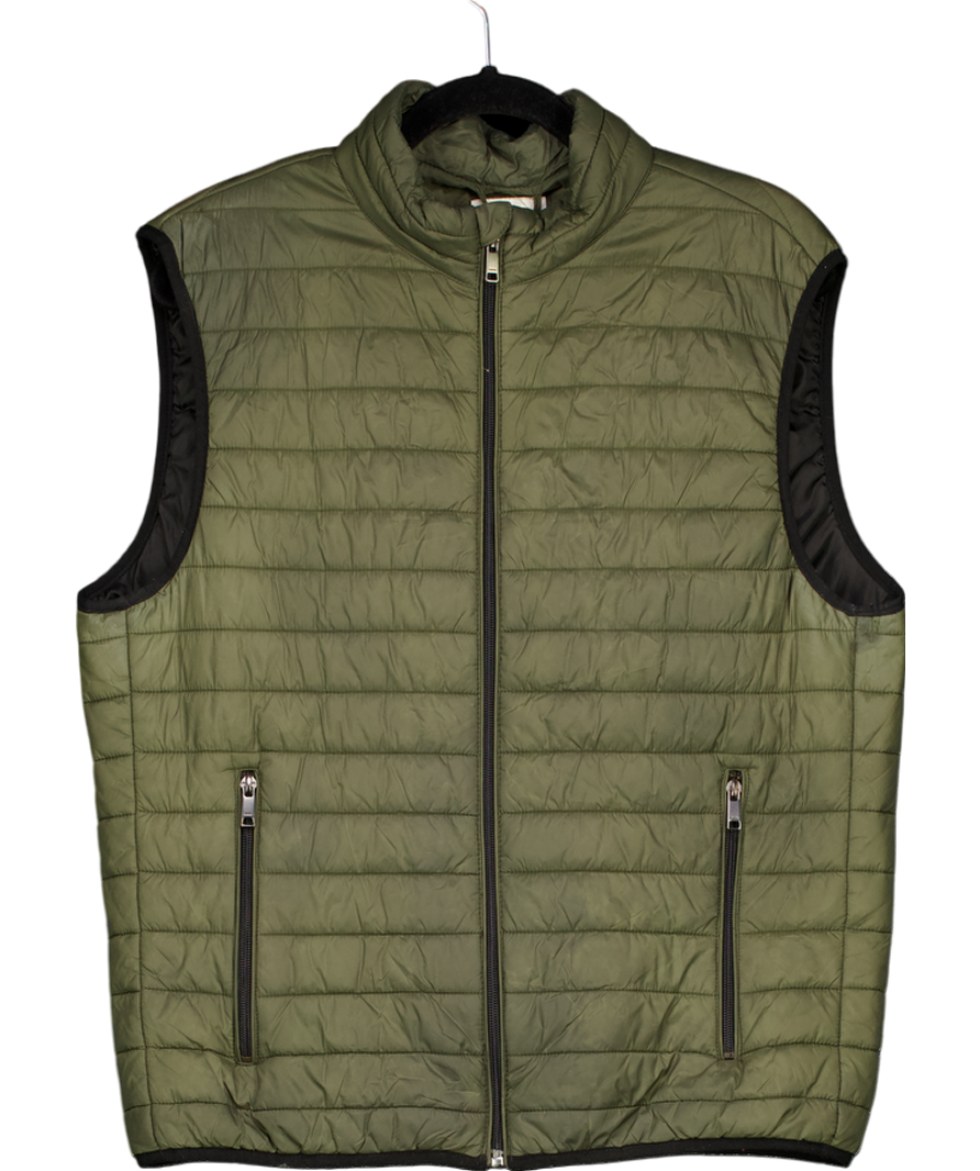ZARA Green Lightweight Puffer Gilet UK L