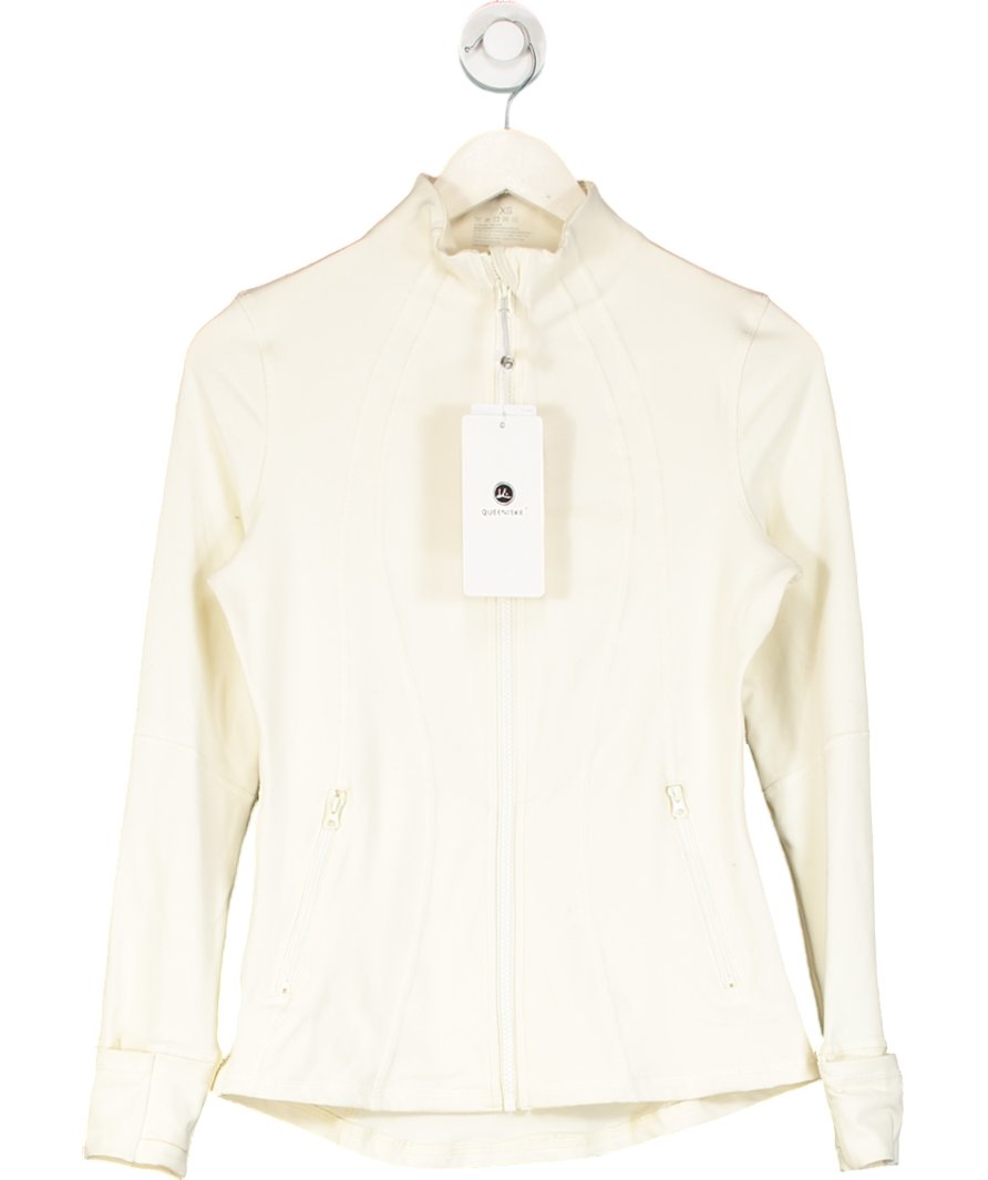 QUEENIEKE Cream Zip Running Jacket UK XS