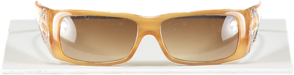 Prada Milano  Camel Logo Arm Sunglasses