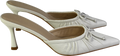 REALM The Courts Vintage White Leather Kitten Heel Mules UK 6 EU 39 👠
