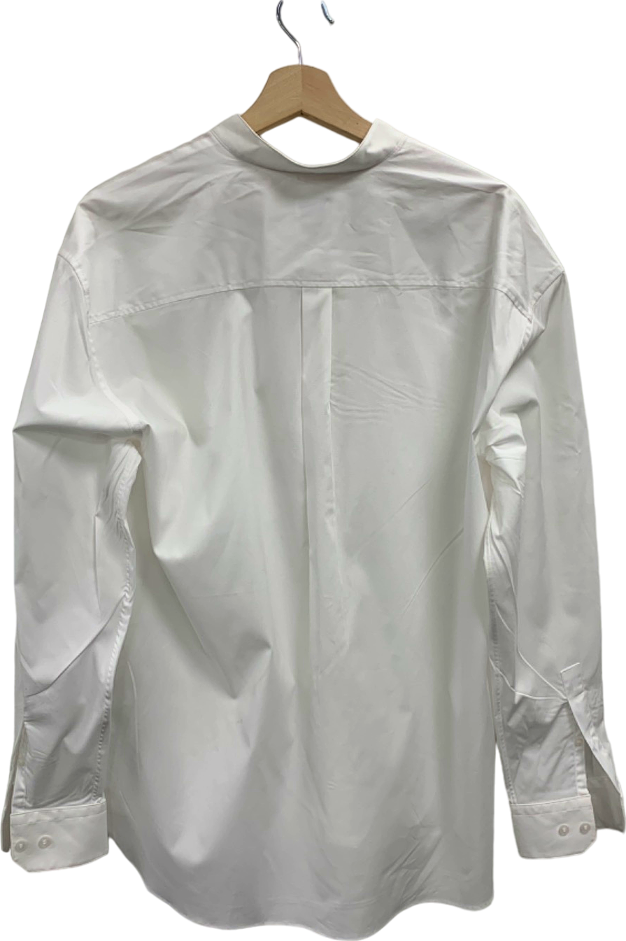 Calvin Klein White Poplin Stretch Stand Up Shirt M