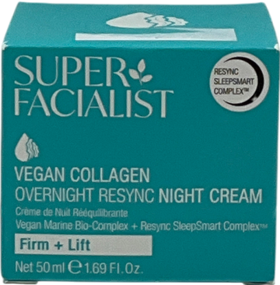 Super Facialist Vegan Collagen Sleepsmart Overnight Resync Night Cream 50ml