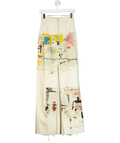 H&M Studio Beige Denim Skirt / Light Beige/basquiat UK XS