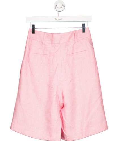 Remain Birger Christensen Pink Kiki Wide-leg Linen Shorts UK 6