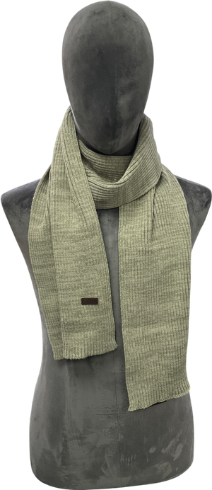 Barbour Green Knitted Scarf One Size
