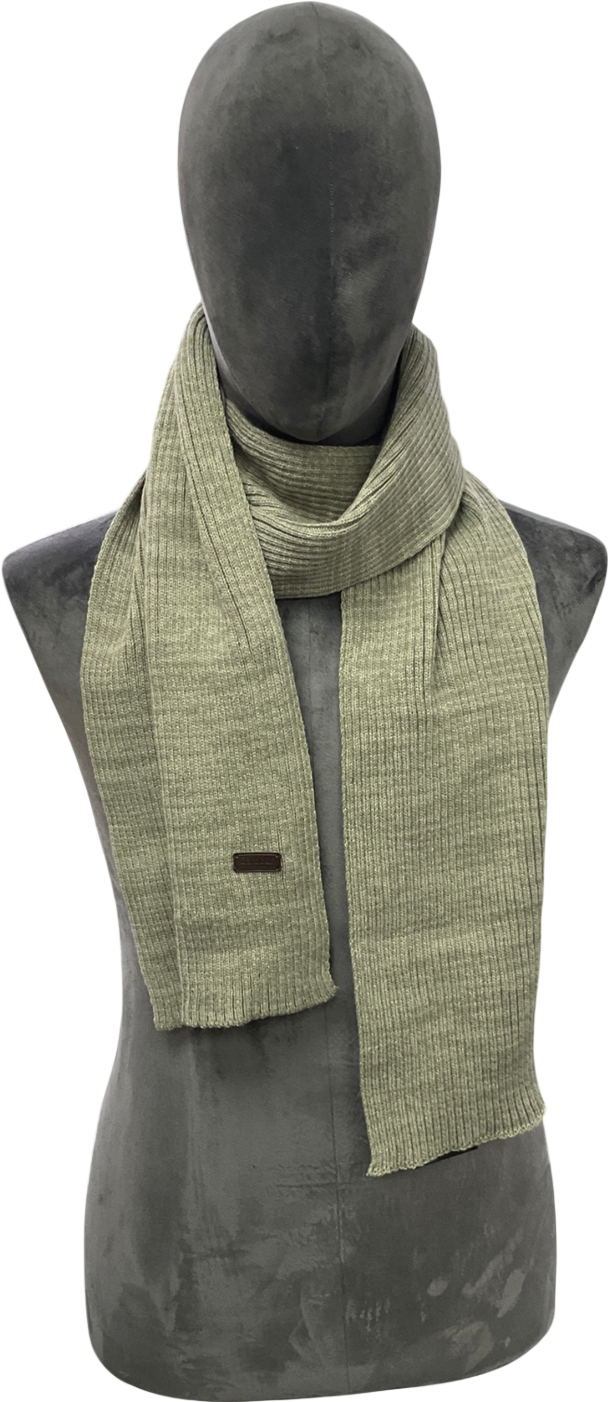 Barbour Green Knitted Scarf One Size