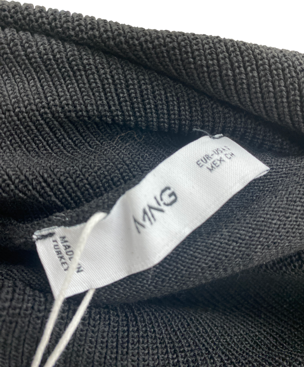 MANGO Black Roll Neck Sleeveless Top UK S