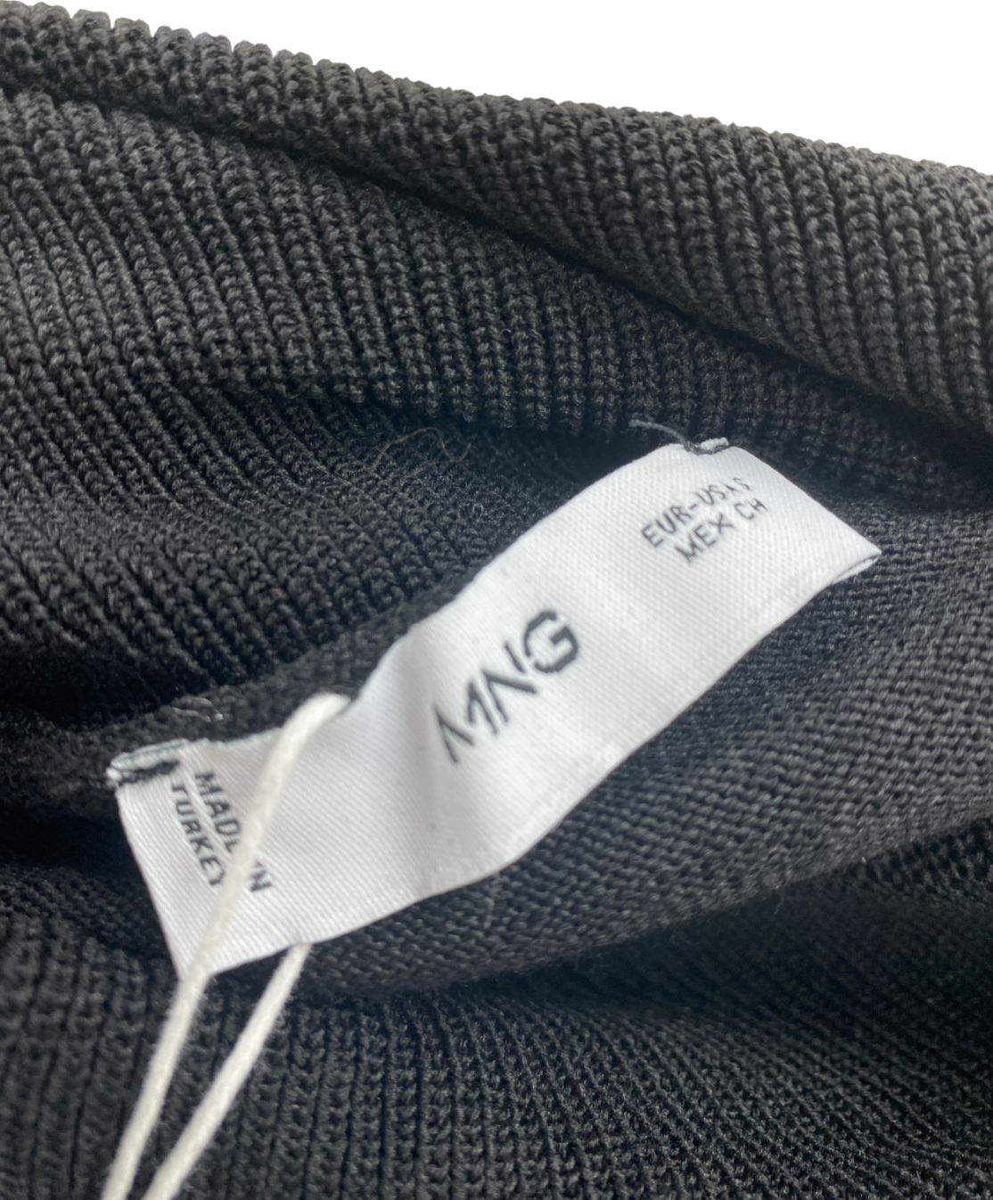 MANGO Black Roll Neck Sleeveless Top UK S