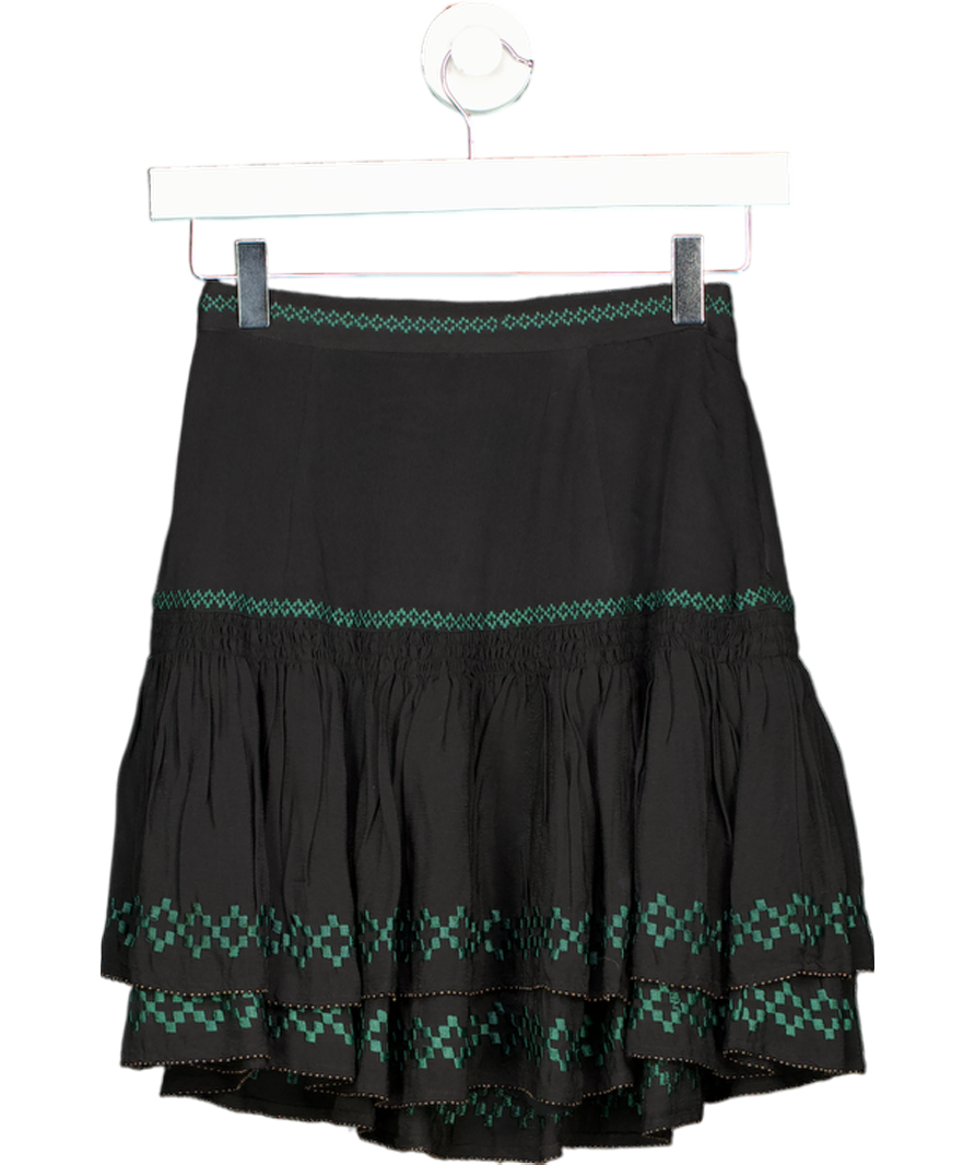 Skye by Brora Black Embroidered Mini Skirt UK 6