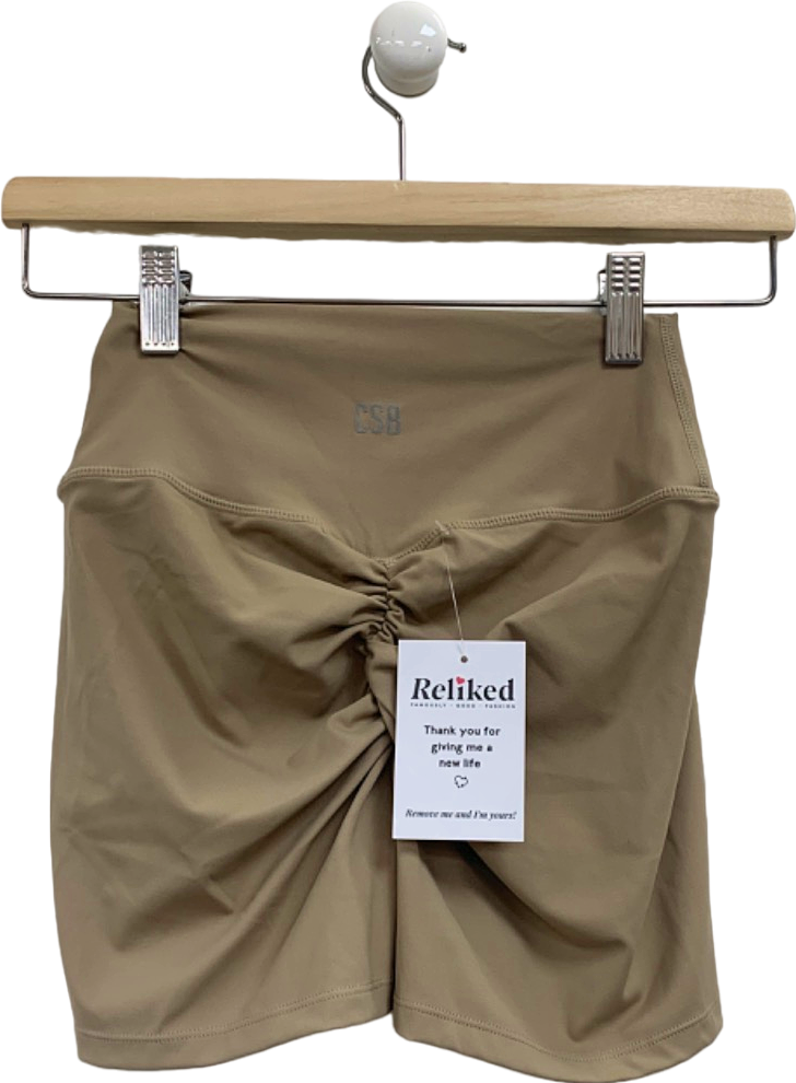CSB Beige High-Waisted Shorts UK M