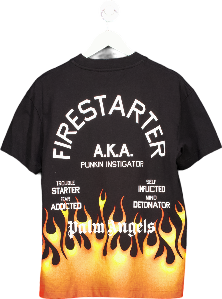 Palm Angels Black Firestarter T-Shirt UK S