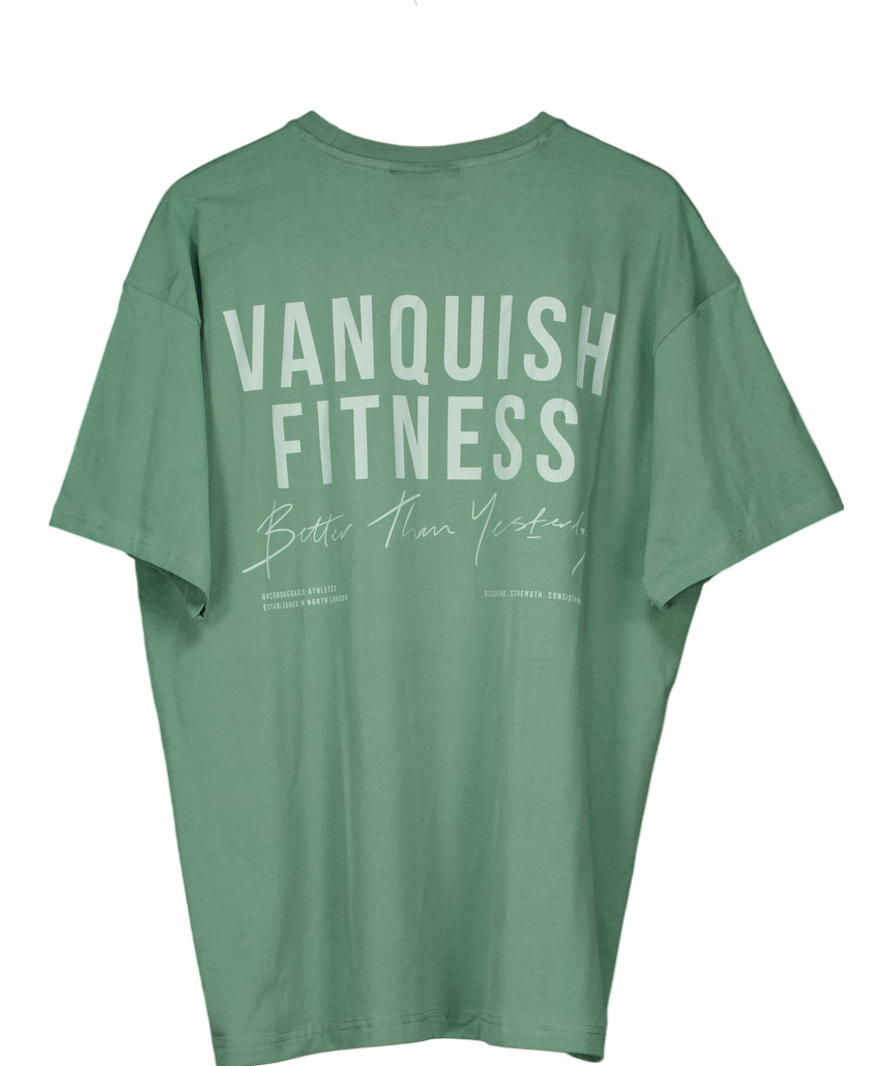 Vanquish Green Better Than Yesterday Oversized T Shirt UK M