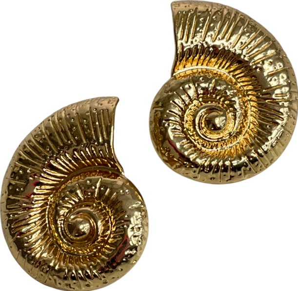 Metallic Shell Stud Earrings