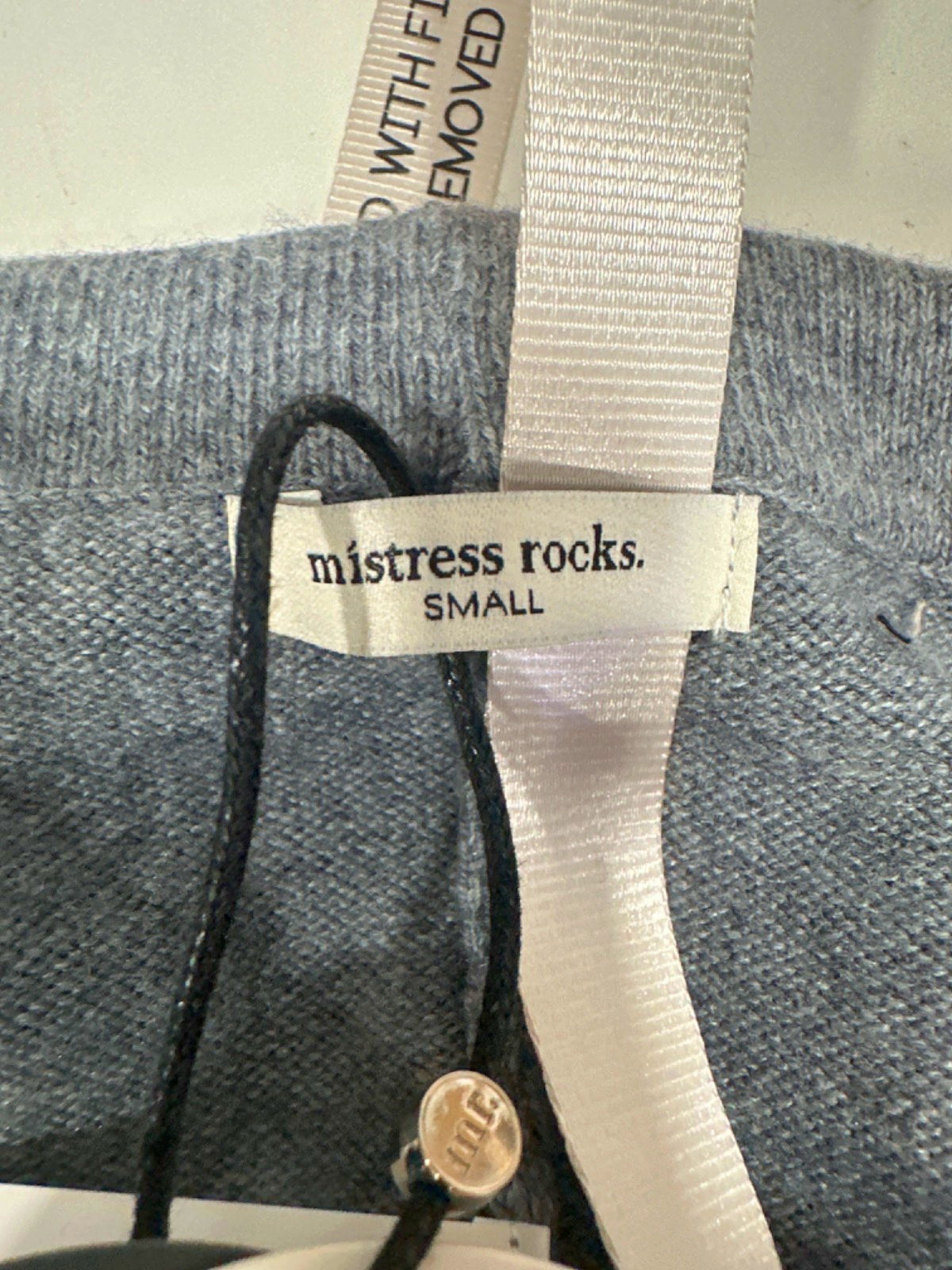 Mistress Rocks Grey Knit Shorts UK S