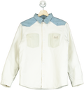 Bonpoint White and Blue Quilted Shirt UK 14