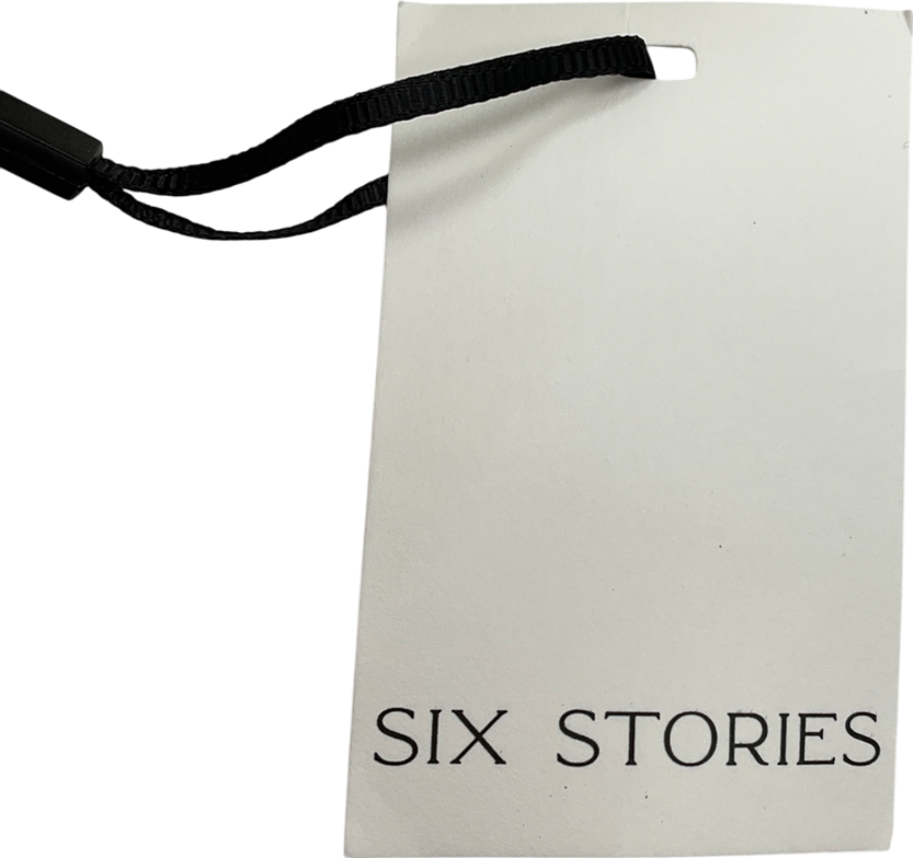 six stories Cream Pleated Wide Leg Trousers UK 10