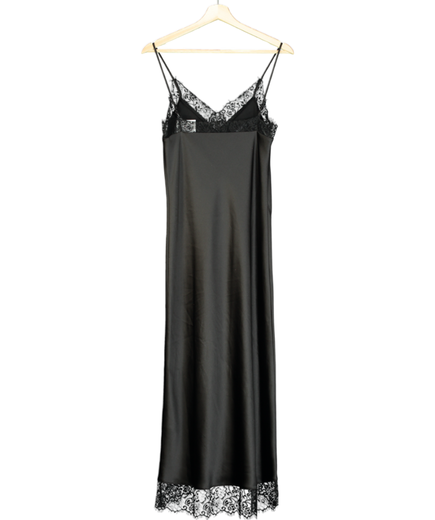 All Saints Black Praia Midi Dress UK 8