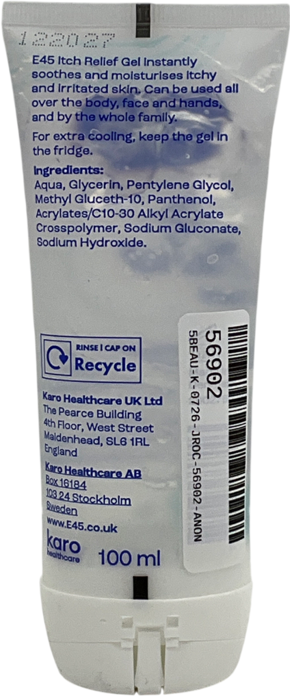 E45 Itch Relief Gel 100ml