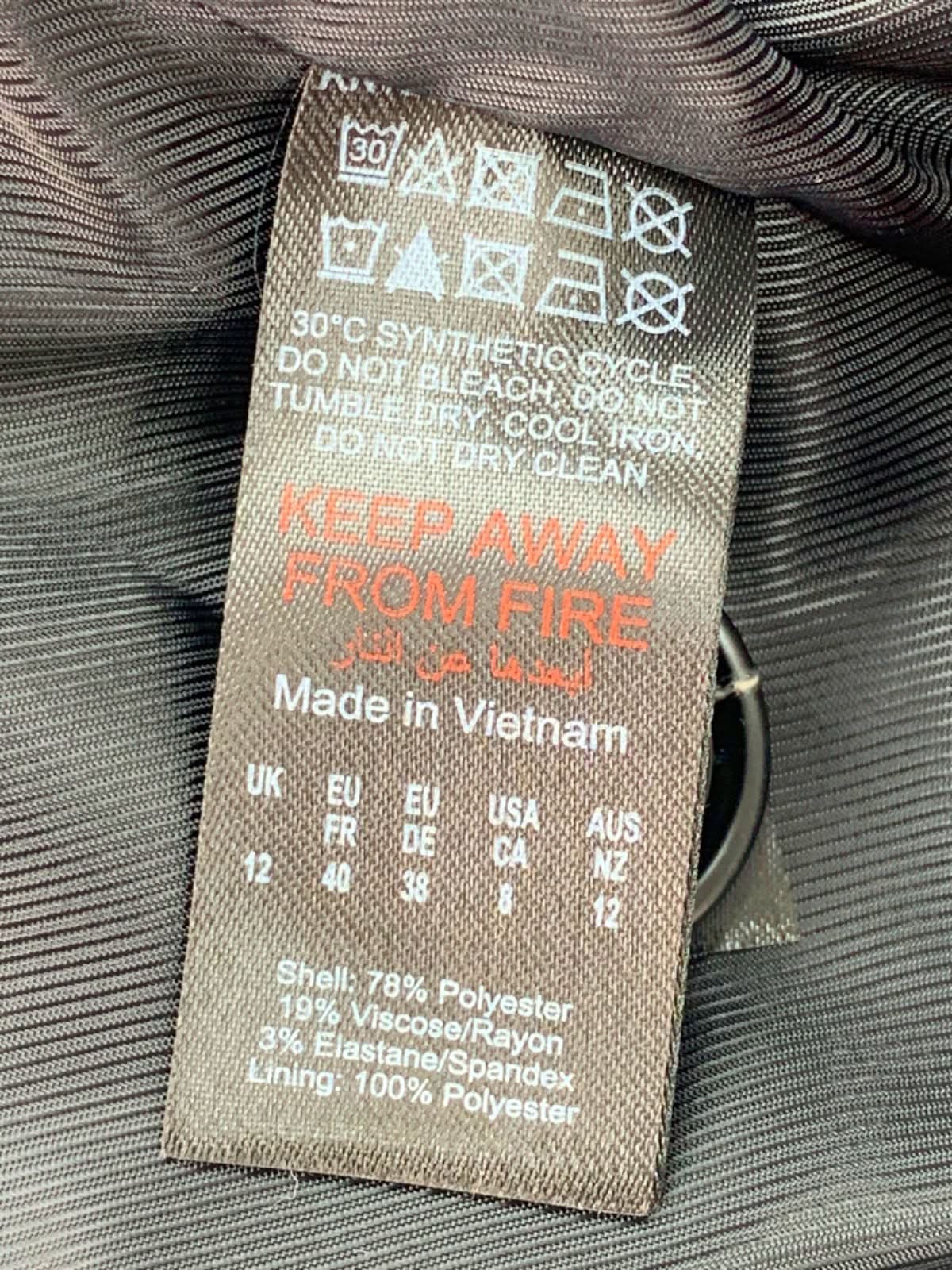 Nasty Gal Black Tailored Single Breasted Blazer UK 12