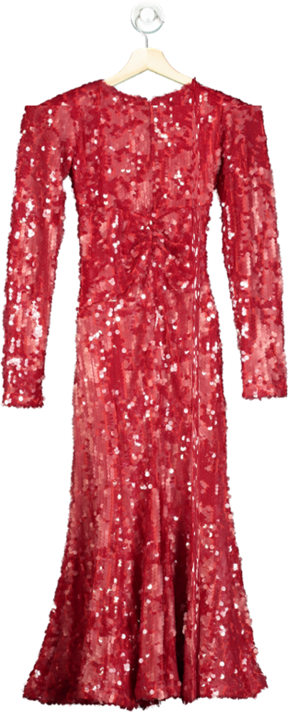 Melis Kaptanoğlu Red Sequin Gown UK 6