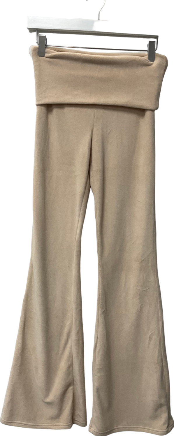 Beige Fold Over Flares UK S