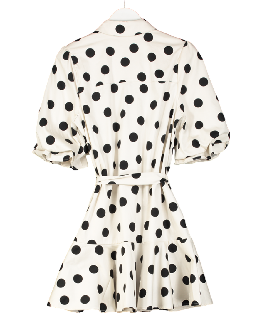 Mint Velvet Cream Spot Print Mini Shirt Dress UK M
