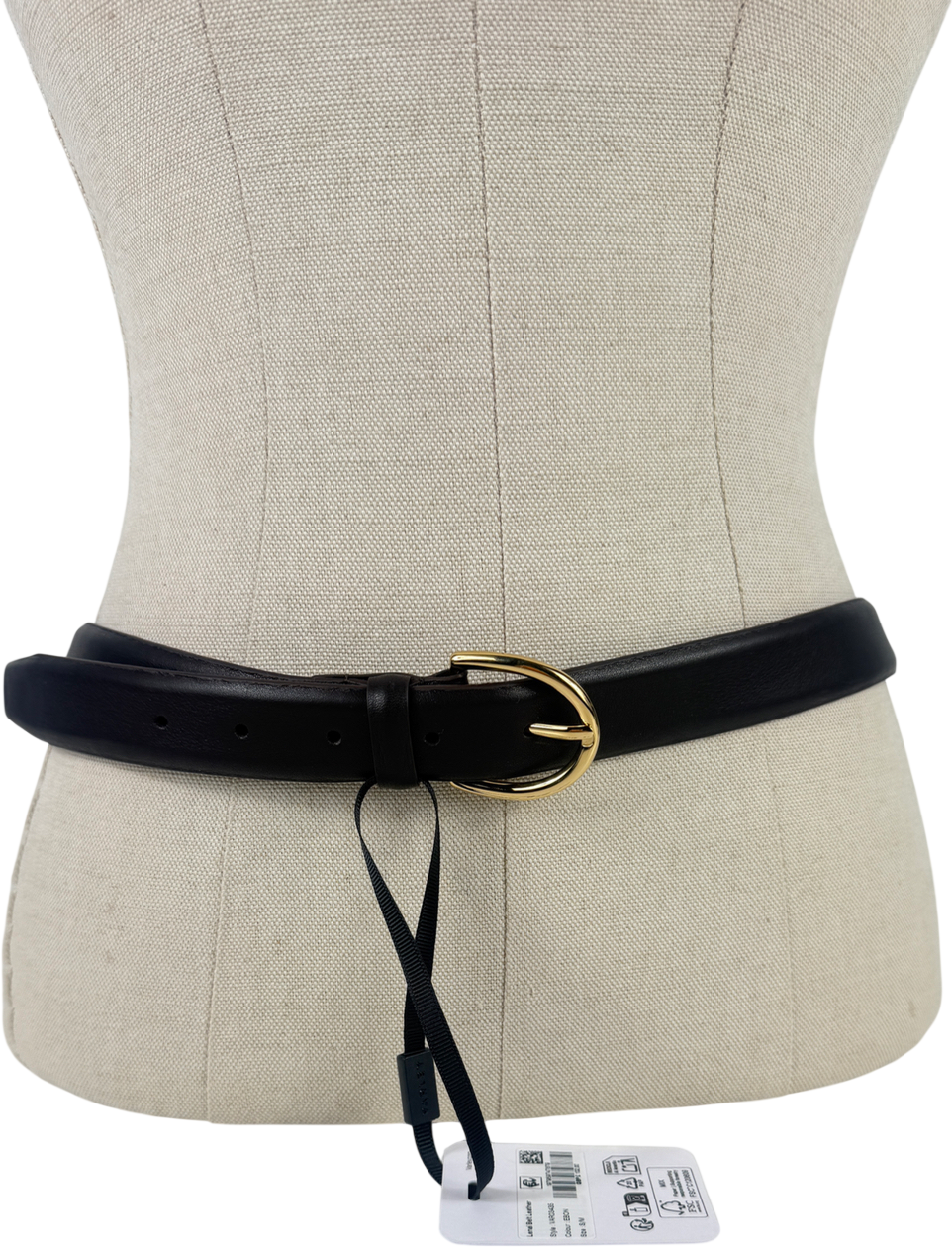 Varley Lenai Leather Ebony Brown Belt UK S/M