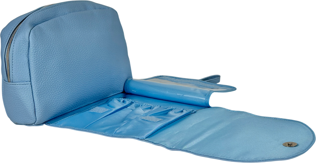Tili Blue Wrap Around Cosmetic Bag One Size