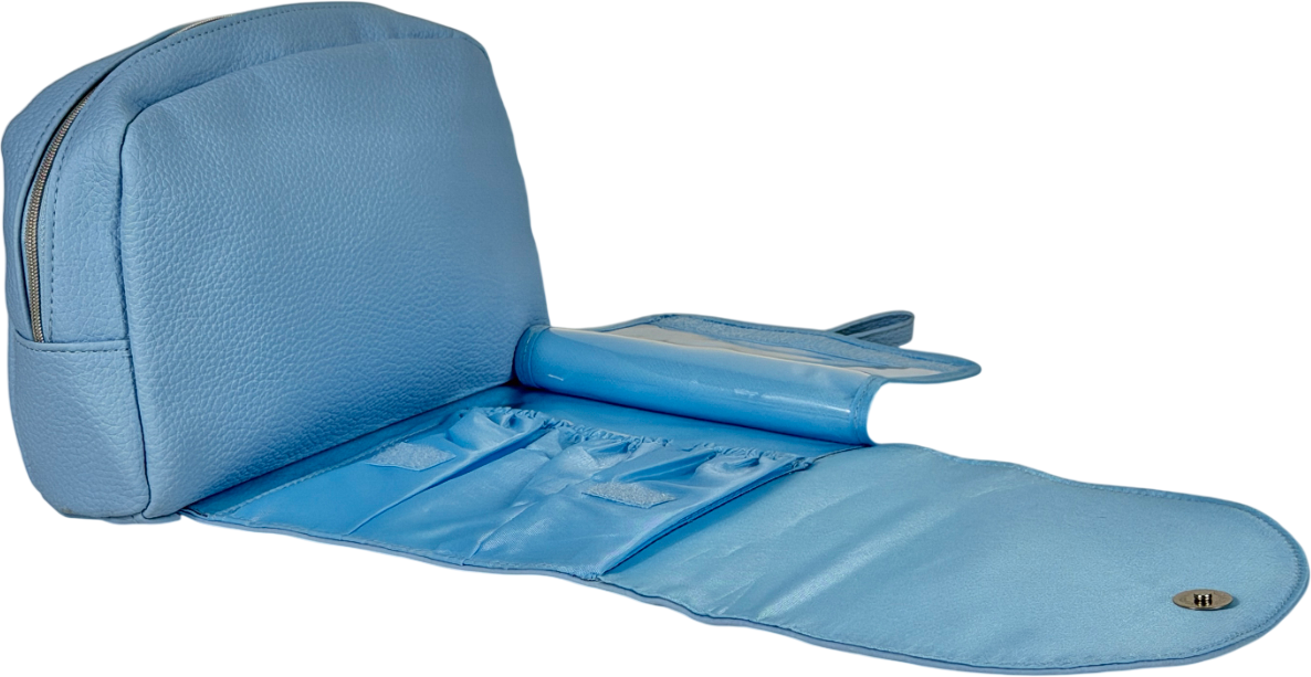 Tili Blue Wrap Around Cosmetic Bag One Size