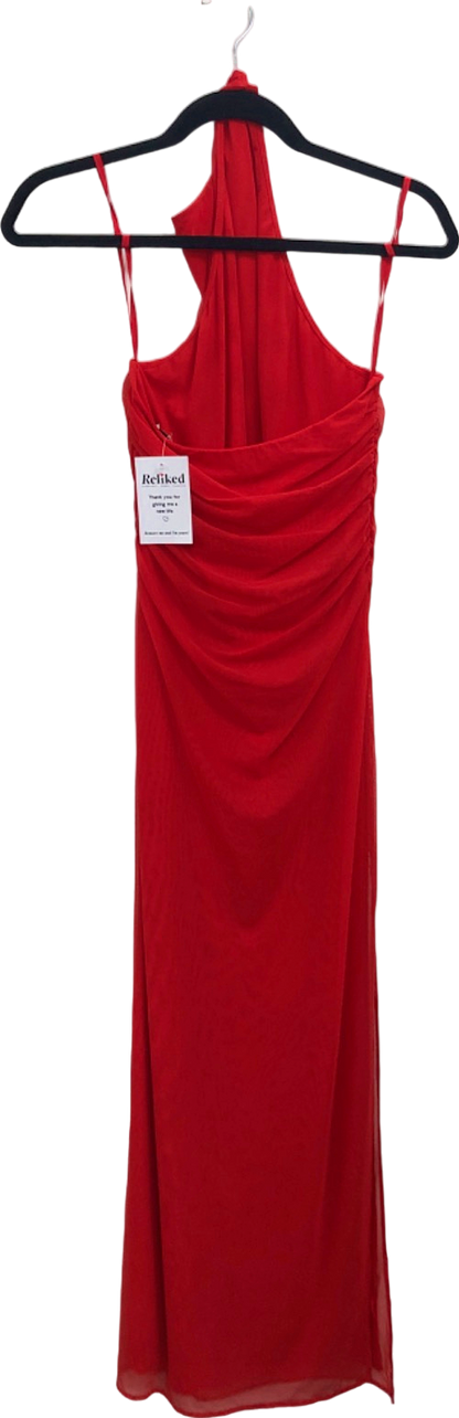 SIR Red Jacques mesh maxi dress UK XS