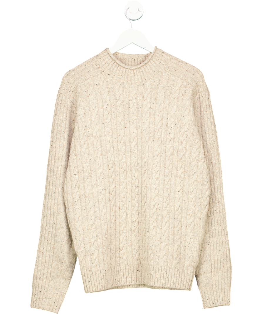 joules Cream Wool Knit Jumper UK M