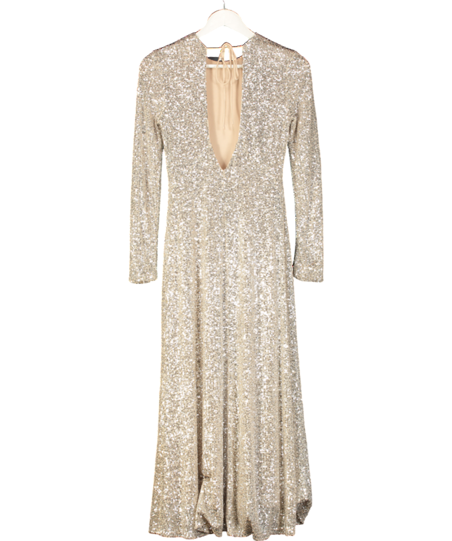 Topshop Metallic Maxi Sequin Dress UK 6