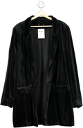 Reiss Black Velvet Blazer UK 12